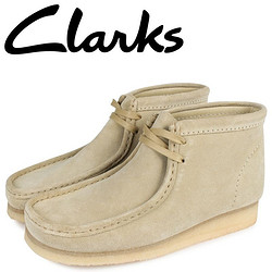 Clarks 其乐 WALLABEE 靴子米色 26155516