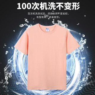 蓝之旺 班服t恤 短袖男女体恤工作服工衣订制印logo文化衫diy衣服 重磅款LS1006综合 XXXXL
