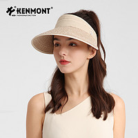 88VIP：KENMONT 卡蒙 大头围赫本风可折叠度假草帽夏沙滩防紫外线防晒帽女