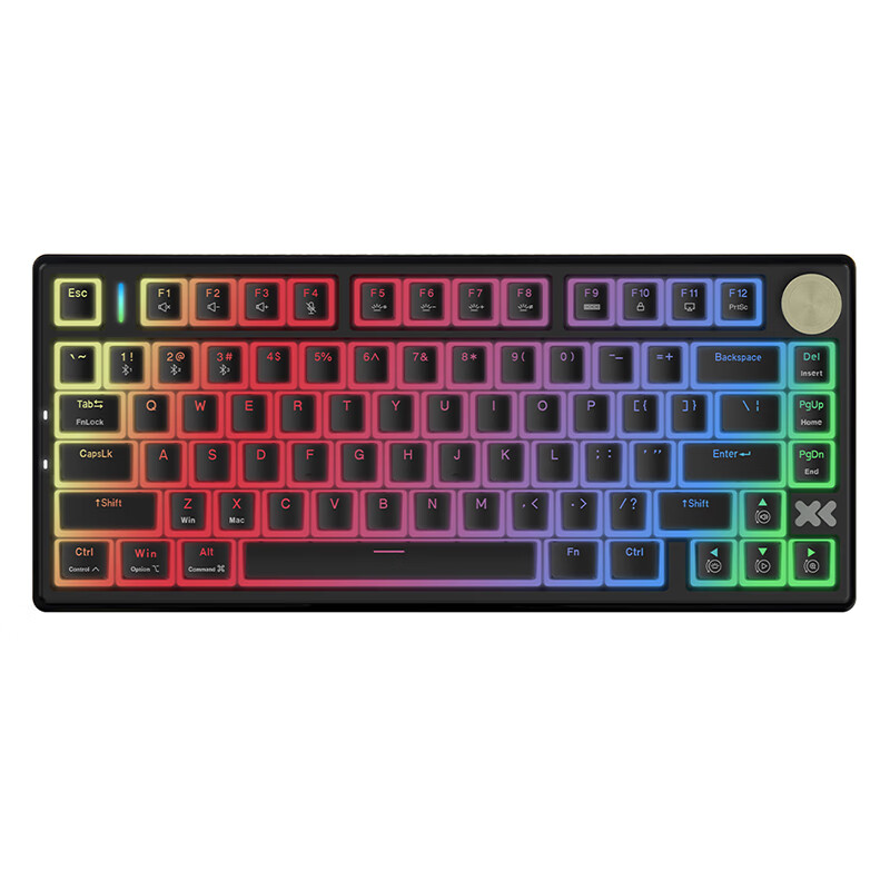 小新 K5 Pro 三模客制化机械键盘 79键 黑巧夹心 RGB HIFI音