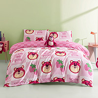 Disney 迪士尼 纯棉草莓熊四件套舒适亲肤无异味卧室风格床上用品