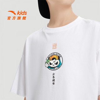 ANTA安踏儿童短袖男大童装2024年夏季新款潮流印花少年顽家短T商场同款