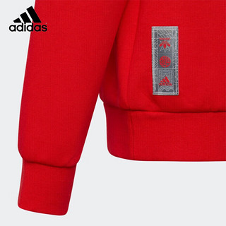 阿迪达斯 （adidas）童装春季运动服本命年红配色舒适圆领套头衫 HC2729 A152码