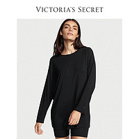 百亿补贴：VICTORIA'S SECRET 维密 莫代尔圆领长袖短裤睡衣女家居服套装休闲简约女