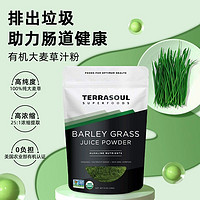 Terrasoul Superfoods Terrasoul有机大麦草汁粉25倍浓缩型清体排便大麦若叶青汁粉454g