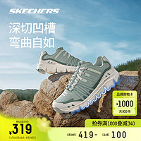 SKECHERS 斯凯奇 女子复古户外鞋轻量舒适耐磨徒步鞋子180149 绿色/GRN 37