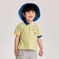 PawinPaw卡通小熊童装2024年夏季新款男宝短袖翻领短袖T恤上衣