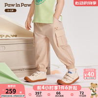 PawinPaw卡通小熊童装2024年夏季男宝梭织裤 Beige米色/35 090