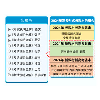 2024年考试说明全解｜新教材新高考老高考任选语文数学英语物理化物历史地理思想政治高一高二高三高考备一二三轮复习书籍真题
