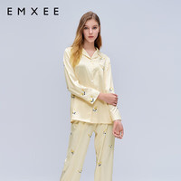嫚熙(EMXEE)夏季月子服纯棉睡衣哺乳怀孕期家居服套装 香槟金法斗 S
