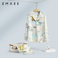 嫚熙(EMXEE)夏季月子服纯棉睡衣哺乳怀孕期家居服套装 海豚之星 L