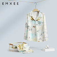 嫚熙（EMXEE）夏季月子服纯棉睡衣哺乳怀孕期家居服套装 海豚之星 L