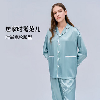 嫚熙（EMXEE）夏季月子服纯棉睡衣哺乳怀孕期家居服套装 松石绿 S