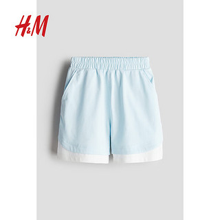 H&M2024夏季童装男童COOLMAX短裤1234654 浅蓝色 130/59