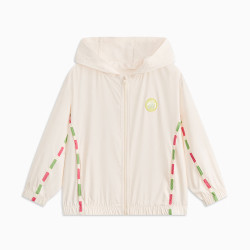 马骑顿 童装女童户外防晒服224夏季抗UV彩色可爱包边儿童皮肤衣 米白 150cm