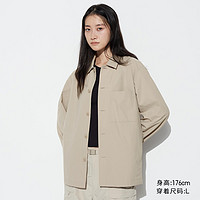 UNIQLO 优衣库 女装快干轻型衬衫式茄克空气感休闲夹克外套464917