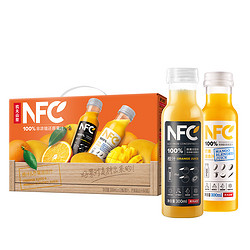 NONGFU SPRING 农夫山泉 100%NFC果汁300ml*12橙汁6+芒果混合汁6