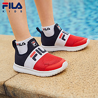 FILA 斐乐 童鞋2023夏季新款男童鞋子女童跑鞋网面一脚蹬透气运动鞋