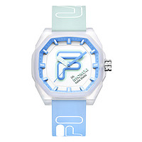 斐乐果冻硅胶手表女手表复古透明渐变小方表 FLM38-6489-006