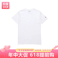 Champion 冠军纯色圆领短袖T恤T0223-045 白色WHT XL码