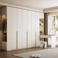 徕伊艾佳现代奶油风衣柜简约卧室家用梳妆台转角柜ENF级欧松板门到顶衣橱 0.8米长二门单衣柜-18mm厚板子 2.0米高