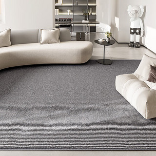 大江客厅地毯沙发羊毛地毯轻奢感地毯卧室大面积床边毯 凯迪利-深空灰 240x160cm