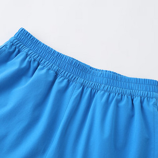 Gap男童2024夏季吸湿速干logo直筒松紧短裤运动休闲裤466758 蓝色 160cm(14-15岁) 亚洲尺码