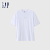 Gap 盖璞 女士拼接logo圆领短袖T恤 512840