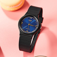 CASIO 卡西欧 手表网红小黑表简约树脂表带中性石英表MQ-76-2A