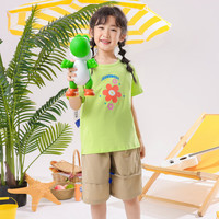 真维斯女童圆领上衣夏季2024新款童装小花朵印花套头儿童短袖T恤PJ