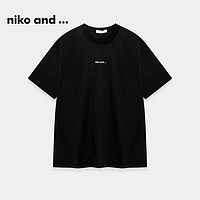 niko and ... T恤男女同款2024夏季新款时尚字母印花短袖121066
