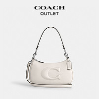 COACH 蔻驰 奥莱女士TERI单肩斜挎包纯色质感高级感通勤百搭