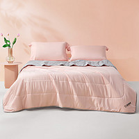  罗莱生活 LUOLAI 家纺 云柔 抗菌纤维水洗夏被 粉色 220*250cm