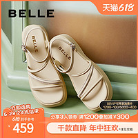 BeLLE 百丽 松糕厚底运动凉鞋女款2024新款夏季女鞋子休闲凉鞋B5Z1DBL4