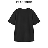 PEACEBIRD 太平鸟 2023夏季新款美式拼接撞色针织衫T恤A3DAD2466