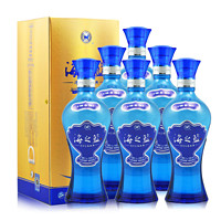 百亿补贴：YANGHE 洋河 蓝色经典海之蓝52度480ml*6瓶正品特价白酒送礼宴请酒水