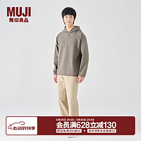 MUJI 無印良品 无印良品（MUJI） 男式 华夫格 套头卫衣 男士男生纯色连帽 潮流 AB13CC3A 卡其绿 XL 180/104A