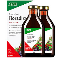 Floradix 德国铁元孕妇孕期补铁铁剂女性气血口服液铁元素500ml*2