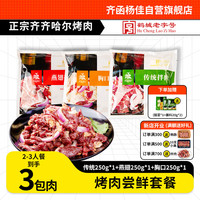 齐函杨佳齐齐哈尔烤肉牛肉组合750g 东北烤肉拌肉烧烤生鲜食材