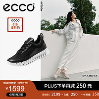爱步（ECCO）*休闲鞋女 2024年夏季网面透气软底轻运动跑步鞋 灵动218263 黑色21826351094 37