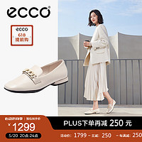 爱步（ECCO）*单鞋女 夏季包头软底粗跟浅口单鞋 安妮208513 石灰色20851301378 35
