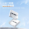 keepLINK KP-P103F百兆poe中继器poe交换机延长器 1进2出