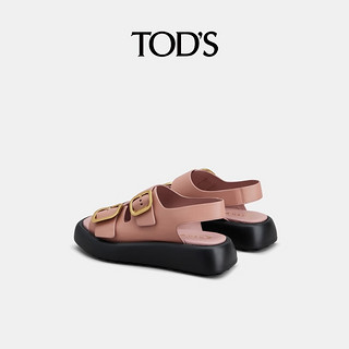 托德斯 TOD'S2024春夏女士皮革凉鞋厚底休闲女鞋 粉色 35.5 脚长22.9cm