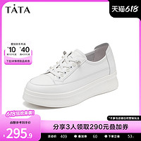 TATA 他她 女士低帮板鞋 WJN08CM1 黑白 39