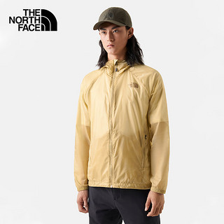 THE NORTH FACE 北面 皮肤衣男户外防风透气防晒外套7WD4 卡其色/LK5