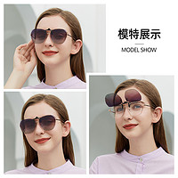PARIM 派丽蒙 墨镜夹片可上翻式女开车偏光超轻近视眼镜太阳镜夏防紫外线