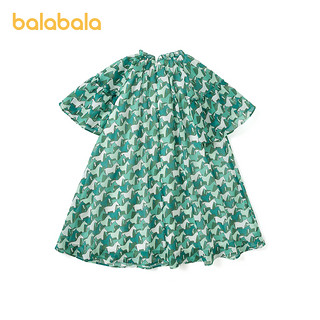巴拉巴拉儿童连衣裙女童裙子童装夏装大童多彩满印花设计