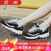 SKECHERS 斯凯奇 女鞋 时尚提花撞色熊猫老爹鞋厚底运动鞋 11959-BKW 熊猫色 36