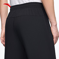 ANTA 安踏 速干裤丨男裤夏季新款运动长裤黑色梭织跑步健身直筒卫裤裤子