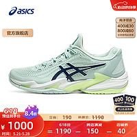 ASICS 亚瑟士 网球鞋女鞋舒适透气稳定灵活包裹运动鞋 COURT FF 3 蓝绿色/蓝色 38